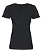 Fruit Of The Loom Women's Heavy Cotton HD V-Neck T-Shirt, BLACK, XL