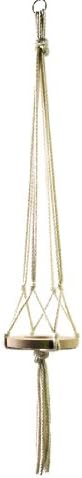 Wildwood MK-48LW 4 Leg Macrame Plant Holders, Lambs Wool, 48-Inch