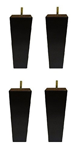 6" Solid Wood Furniture Sofa/Chair/Ottoman Tapered Leg Espresso Finish - Set of 4 Legs