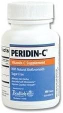 Peridin-C Vitamin C Supplement with Citrus Bioflavonoids – Daily Antioxidant Support – Gentle, Sugar-Free, Gluten-Free Formula – Easy-to-Swallow Tablets – 100 Count