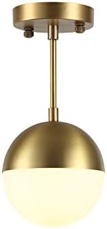 Long rod ball small chandelier creative personality single head copper spherical window lamp after modern windows lobby bar pendant lamp,Short bar