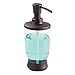 InterDesign Aris Liquid Soap & Lotion Dispenser Pump for Kitchen or Bathroom Countertops, Clear/Bronze