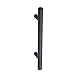 Amazon Basics Euro Bar Cabinet Handle (1/2-inch Diameter), 6.38-inch Length (4-inch Hole Center), Flat Black, 10-Pack