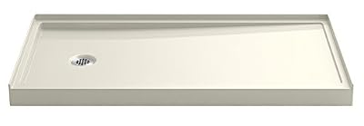 KOHLER 8459-96 Rely Single-Threshold Shower Base with Left-Hand Drain 60" x 32"