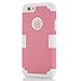 iPhone 6S Plus Case, iPhone 6 Plus Case, NOKEA Hybrid Heavy Duty Shockproof Full-Body Protective Case Ultra Slim Bumper Cover 3 in 1 Shield Soft TPU Hard PC Dual Layer Impact Protection (Pink Grey)