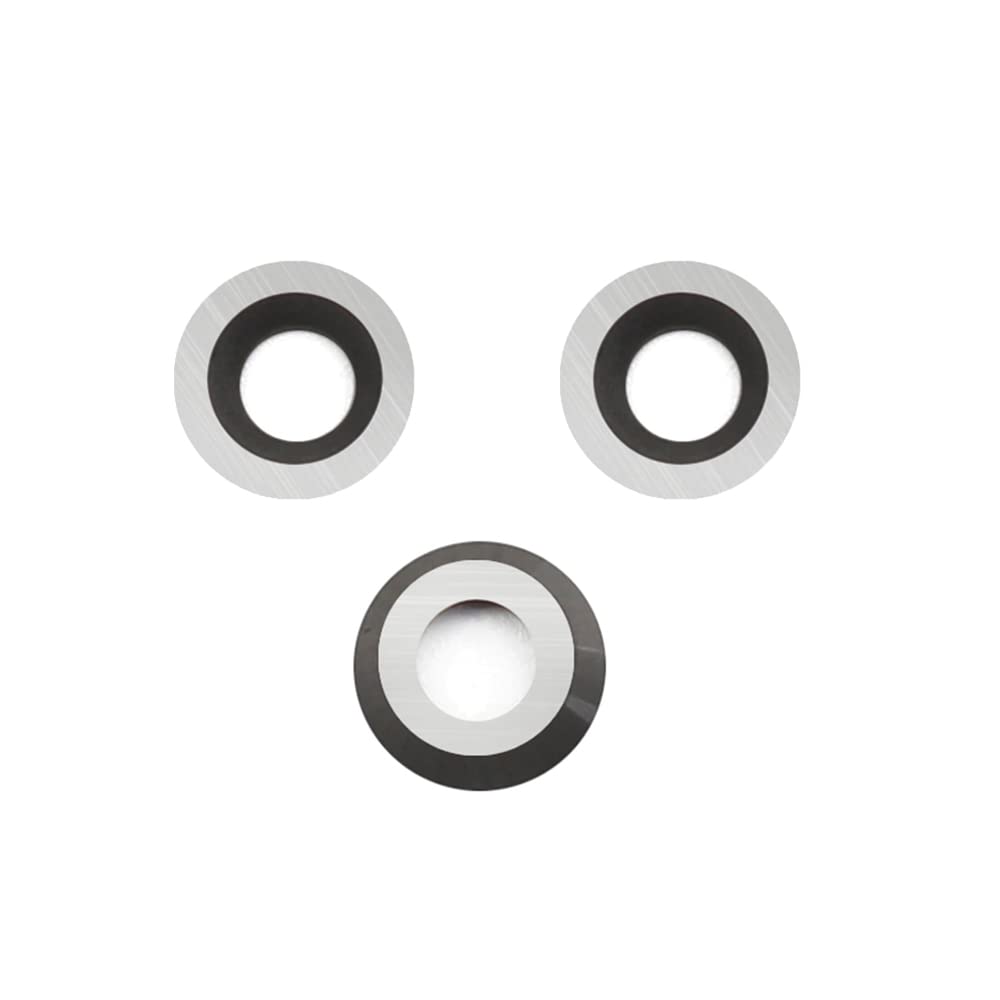 CDBP Ci5 8.9mm(1/3 inch) Round Carbide Inserts Cutters Knives Replacement Fits for DIY Lathe Wood Turning Finisher Hollower Tool, 3pcs