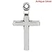 Rockin Beads Brand, 50 Pendant Beads Charms 1 Inch Cross Antique Silver Plated Zinc 1x4/8 Inch Package of 50