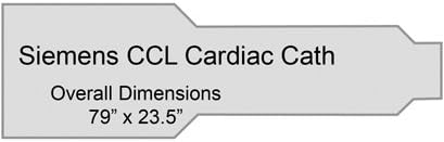 Specialty Imaging Premium Table Pads - Siemens CCL Cardiac Cath Pad, 79" x 23-1/2"