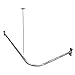 Hudson Brass Works WO L-Shape Shower Curtain Rod, Polished Chrome primary
