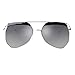 LianSan Designer Oversized Double Bridge Unisex Men Women Large Metal Driver Polarized Sunglasses 808 (silver frame black lenses)