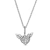 Pandora Collar 398505C01-45 Plata primera ley Mujer Alas de Ángel Brillantes