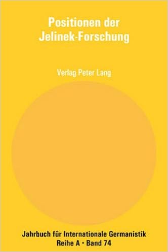 Amazon Com Positionen Der Jelinek Forschung Beitrage Zur Polnisch Deutschen Elfriede Jelinek Konferenz Olsztyn 2005 Jahrbuch Fur Internationale Germanistik Reihe A German Edition 9783039108626 Zittel Claus Holona Marian Books
