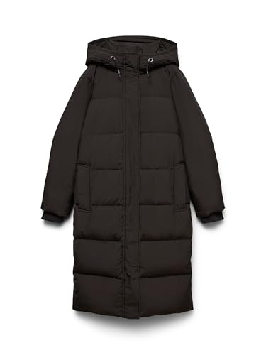 Vero Moda Vmericaholly Noos - Chaqueta larga de plumĂłn para mujer, Negro-2, XL