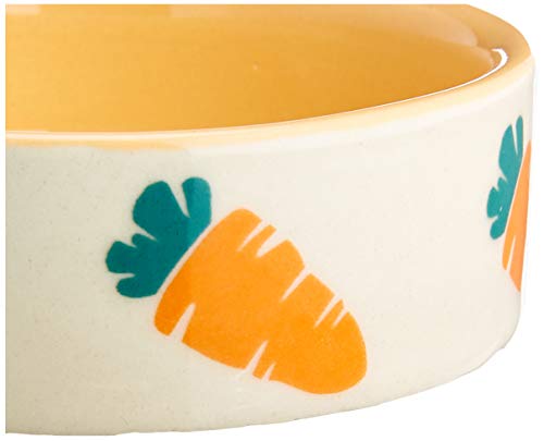 Nobby Knaagdier keramische schaal "CARROT" beige/oranje Ø7,5 x 2,5 cm, 1 stuk (1 stuk) - Afbeelding 3