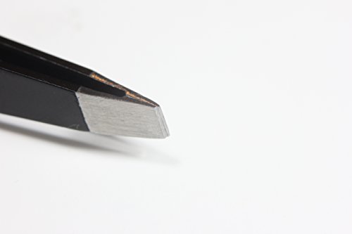 Precision Slant Tweezers - slanted stainless steel tweezers black - Thumbnail 4