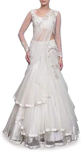 White saree gown Clearance
