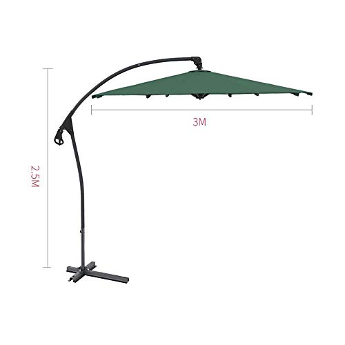 XHCP Sonnenschirm, Sonnenschirm, Regenschirm 3m Bananen-Sonnenschirm - Garten-Cantilever-Regenschirm - Verstellbare… – Bild 3
