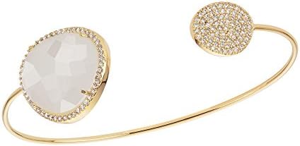 TAI Large Asymmetrical Pave Stone Pinch Cuff, Moon