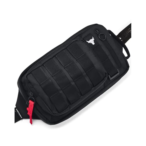 Under Armour Men’s Project Rock Waist Bag, (001) Black / / White, One Size Fits Most