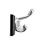 BirdRock Home Oval Hook Coat and Hat Rack | 6 Hooks | Wall Mount | Black Finish | Satin Nickel Hooks