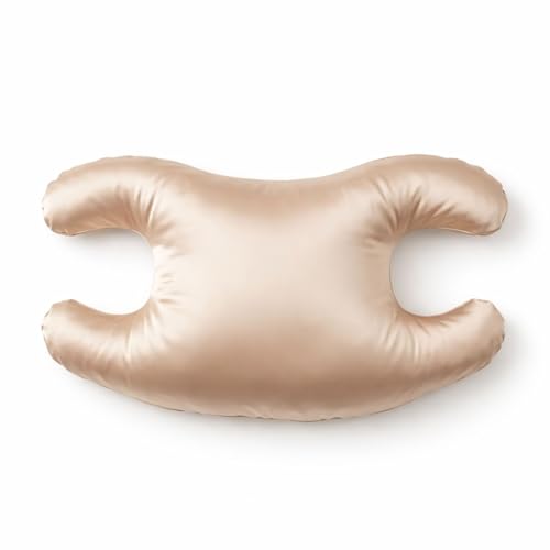L' UNĒ NightSkin™ Almohada Antiarrugas Facial Portátil – Almohada Dormir de Lado – Topper de Satén Suave –Almohada Mariposa – Almohada Pequeña Viaje – Reduce la Compresión del Rostro