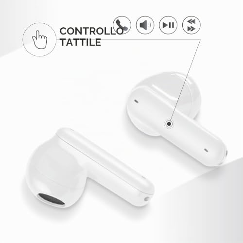 - Showy Auricolari Bluetooth a Capsula, Design Ergonomico, Suono Bilanciato e Comfort Ottimale, Fantasia Dotted Elegance