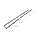 UNKE 6 Hooks Cup Holder Hang Kitchen Cabinet Under Shelf Storage Rack Organiser Hook (White)