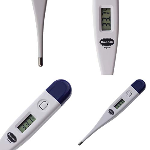 Brannan Digital Vets Thermometer for Pet Owners of Dogs Cats Horses Animals with Free Veterinary Hobday's Spec Chart