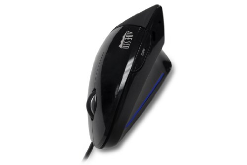 Adesso Vertical Ergonomic Illuminated Optical 6-Button USB Mouse - Right Hand Orientation (iMouseE1)
