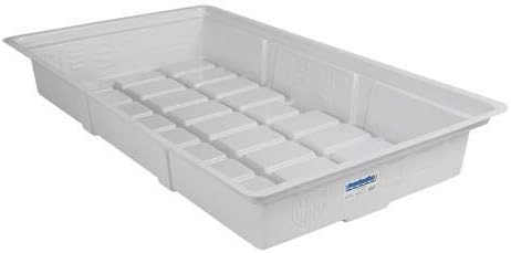 Duralastics Tray with Built-In Water Level Indicator, 2-Feet by 4-Feet, White