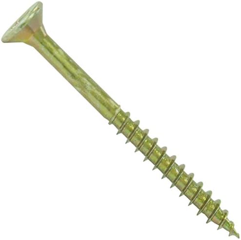 Parco Torx Chipboard Screws with Countersunk Head Pack of 200 5 x 40 mm, Teilgewinde, Yellow-Galvanised, 1095T40