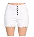 Alaroo Women's Juniors High Waist Jean Shorts Sexy Raw Hem Denim Shorts S-2XL