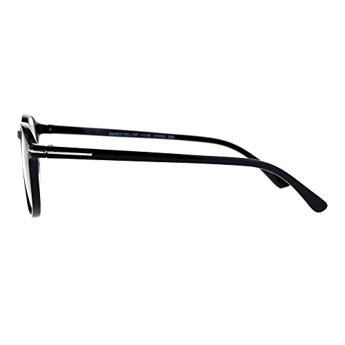 Retro Round Keyhole Thin Horn Rim Plastic Reading Glasses Black +2.0