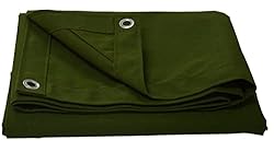 CARTMAN Finished Size 10x12 Feet Canvas Tarp with