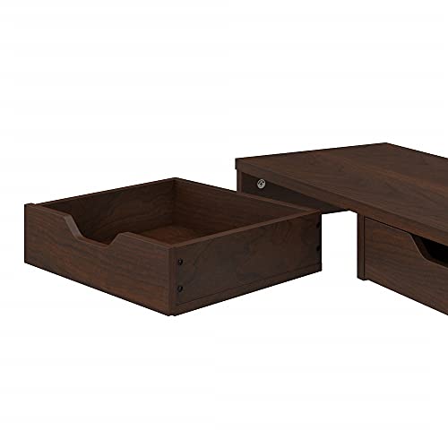 Bush Furniture Key West Desktop Organizer with Drawers in Bing Cherry