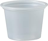 Solo Plastic 1. 0 oz Clear Portion Container for Food, Beverages, Crafts (Pack of 250)