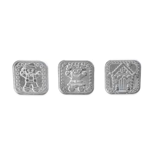 Nordic Ware Gingerbread Cookie Stamps (Set of 3), Sturdy Cast Aluminium Cookie Stamp Set, Cookie Press Set Made in the USA, Sturdy and Durable Biscuit Maker Press Set