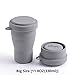 Ecoart Silicone Collapsible Travel Cup for Outdoor Camping and Hiking Big Capacity With Lid (1 Pack) (Gray)