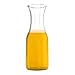 34 oz Glass Carafe - 4 Pack - Drink Pitcher and Elegant Wine Decanter, Comfortable Grip with Narrow Neck Design, Wide Opening for Easy Pouring - Great for Parties and Events, 1 Liter – Kitchen Lux