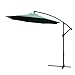 AMT 10 Feet PA Coating Waterproof Cantilever Hanging Patio Umbrella, Dark Green