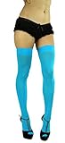 ToBeInStyle Women's Long Schoolgirl Stockings (Neon Blue)