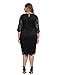 Chicwe Women's Stretch Lined Plus Size Lace Shift Dress Knee Length with Scalloped Hem and Cuff
