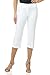 Rekucci Women's Ease into Comfort Capri with Button Detail (8, White)
