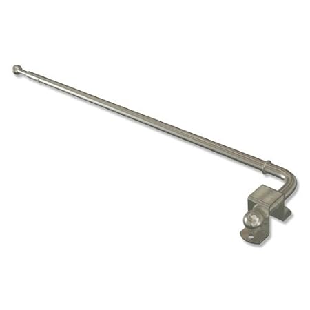 Interdeco Schwenkstangen (2 Sets), schwenkbare Gardinenstangen Chrom matt, Cassina, 60-100 cm ausziehbar