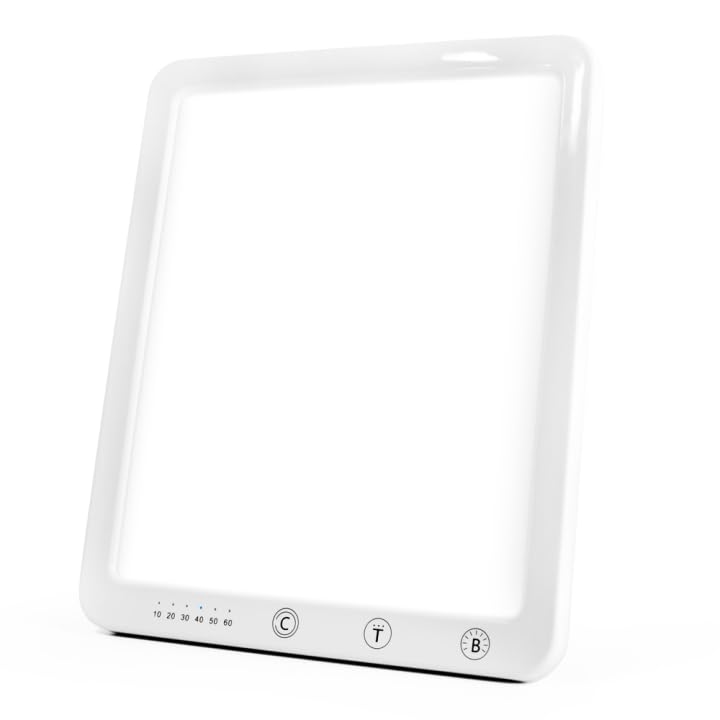 Osalis 10,000 Lux Energy Therapy Lamp – Adjustable LED SAD Light Box for Boosting Mood, Energy & Sleep