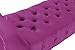 Divano Roma Furniture Classic Tufted Microfiber Footrest/Footstool/Ottoman with Casters (Purple)