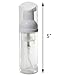 Clear PET BPA Free Plastic Refillable Travel Foamer Pump Bottle - 1.7 oz (2 Pack)