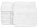GOLD TEXTILES 12 Pack New Cotton Blend Economy White Hotel Bath Mat Towel (18x25 Inches) Light Weight Quick Drying & Machine Washable - Hotel Supplies Shower Bath Mat Towel