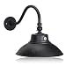 14in. Black Gooseneck Barn Light LED Fixture for Indoor/Outdoor Use - Photocell Included - Swivel Head - 42W - 3800lm - Energy Star Rated - ETL Listed - Sign Lighting - 3000K (Warm White)