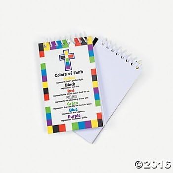 24 "Colors Of Faith" Religious Notepads~Church and Sunday School Supplies